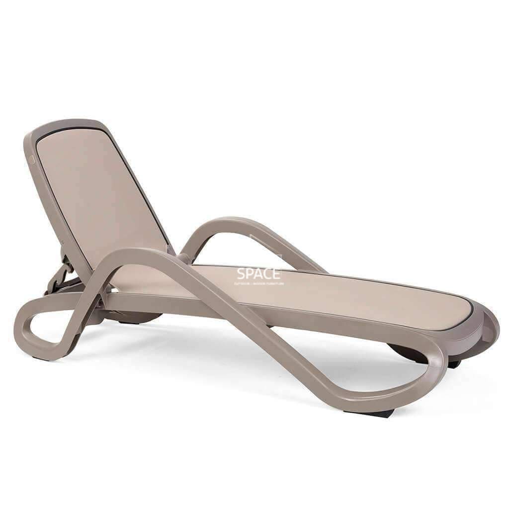 Alfa Pool Lounger - Taupe - Outdoor Sunlounger - Nardi