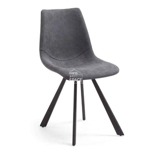 Andi Chair - Black PU - Indoor Dining Chair - La Forma
