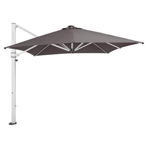 Aurora Umbrella - Premium Fabric - Smoked Tweed - Cantilever Side Post Umbrella - Instant Shade