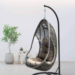 Dallas Egg Chair - Grey - Outdoor Hanging Pod - DYS Outdoor