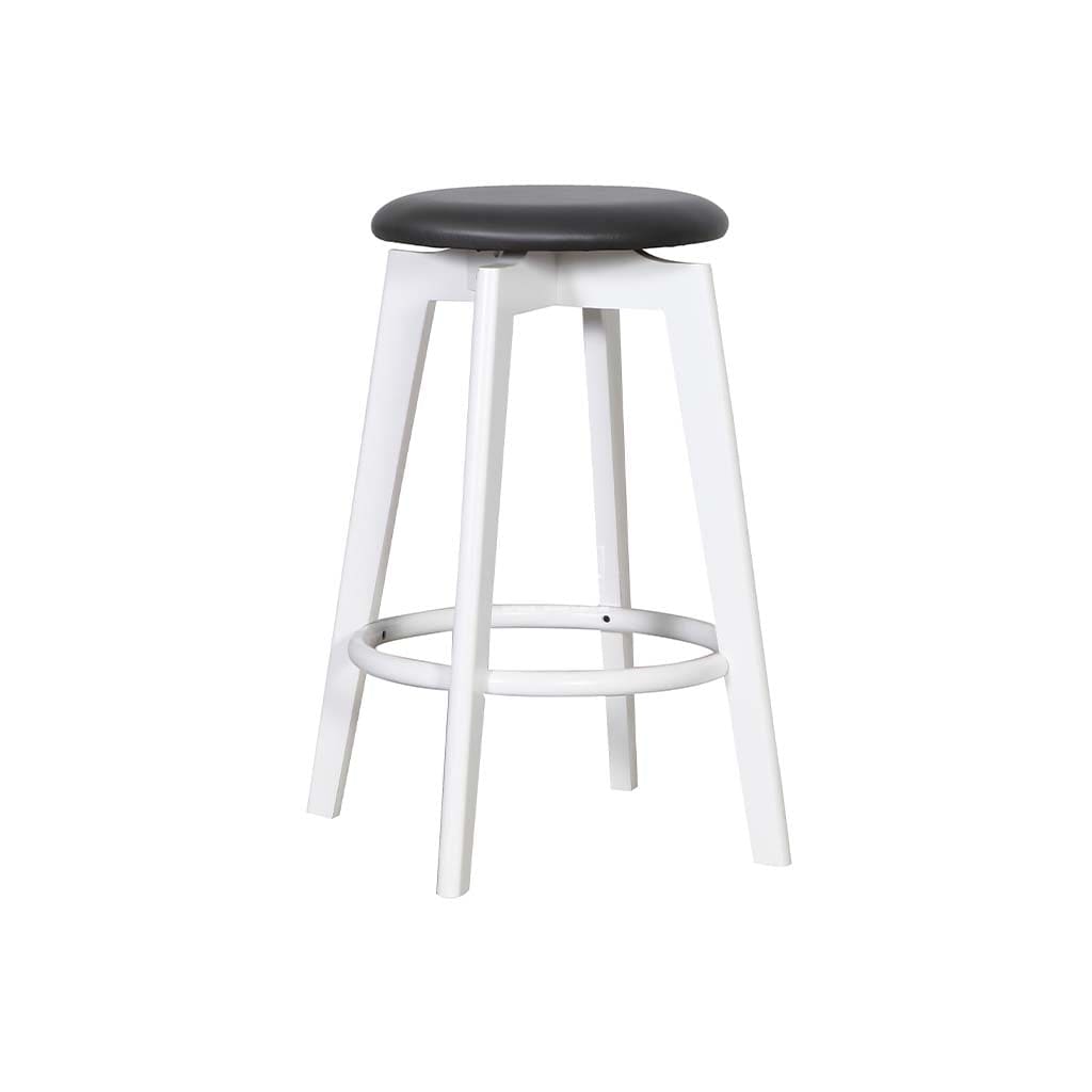 Tait Counter Stool - White Frame / Black PU Seat - Indoor Counter Stool - DYS Indoor