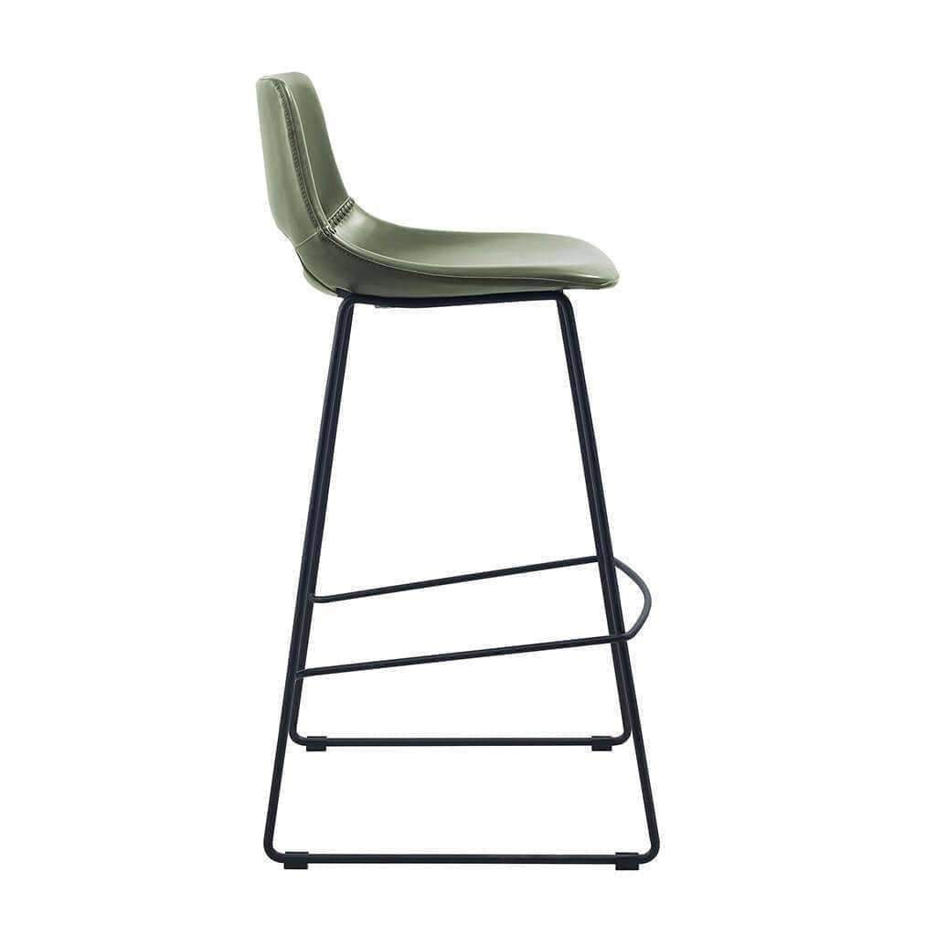 Ziggy Stool - Green PU - Indoor Counter Stool - La Forma