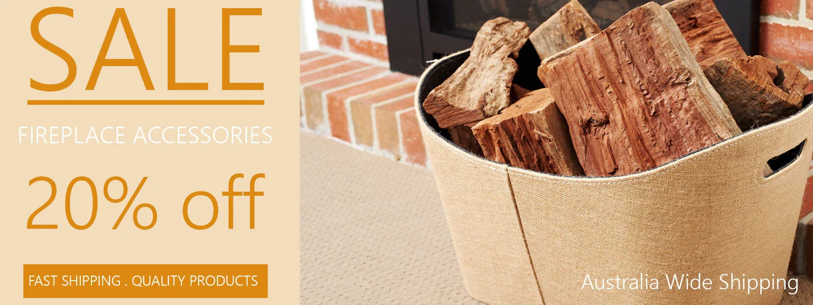 Stack of split firewood logs beside a tool, showcasing Dys fireplace accessories.