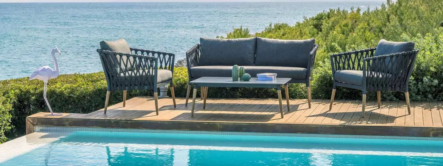 Outdoor patio furniture set combining international design and superior performance by Lifestyle Garden.