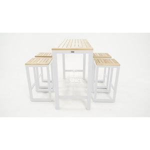 5 Piece Oslo Bar Setting - White - Outdoor Setting - DYS Outdoor