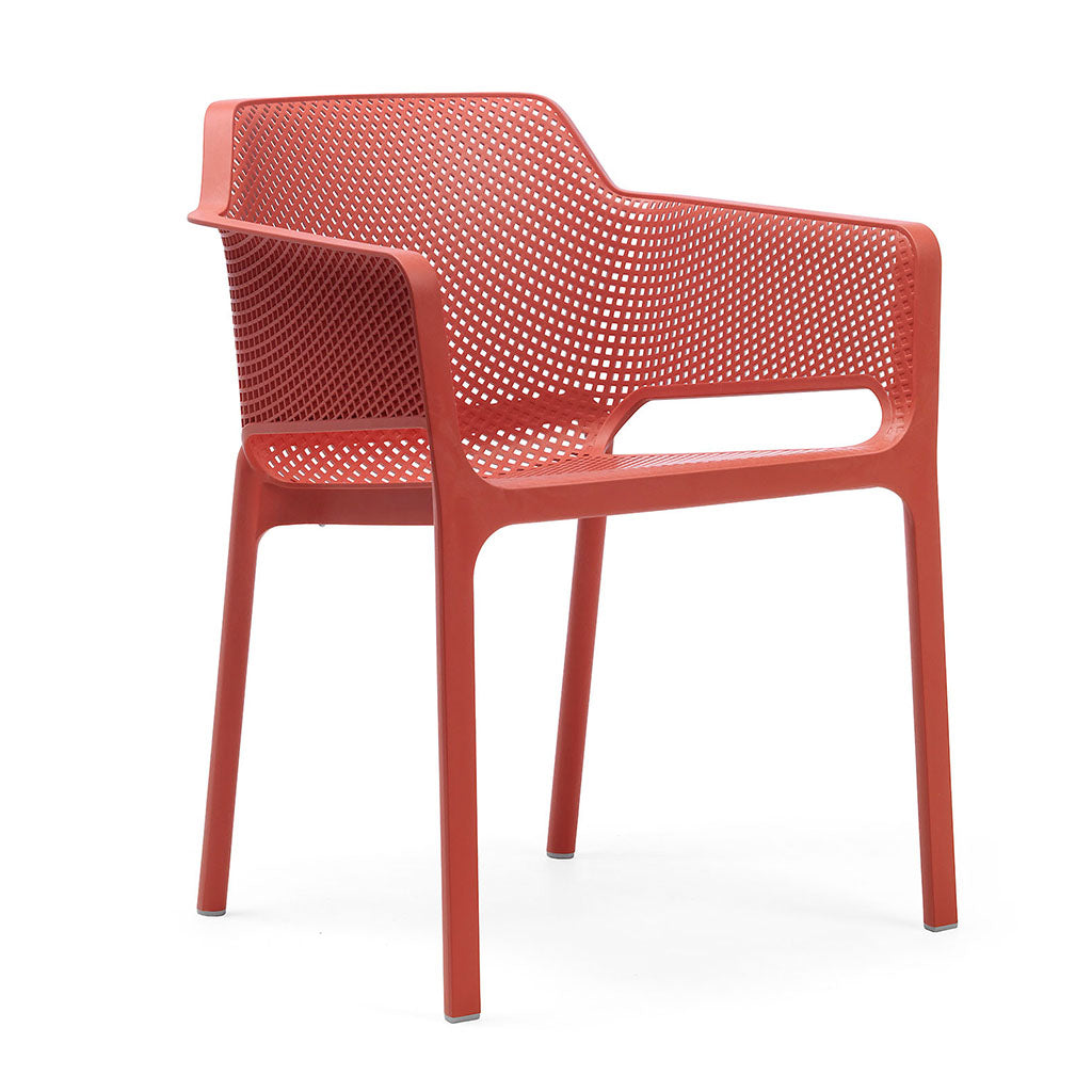 Nardi Tevere Anthracite Ext. & Net Corallo (Coral) Chairs 7, 9 or 11 Piece Set
