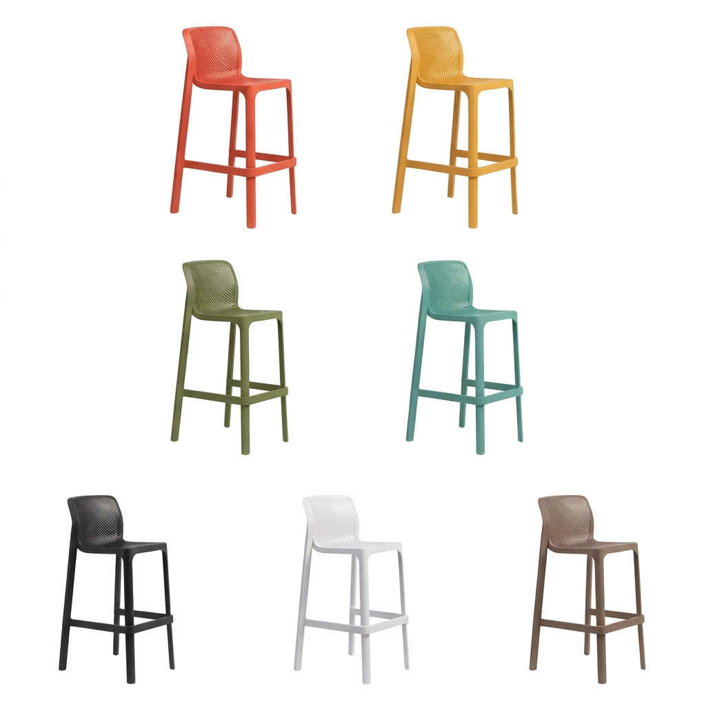 Net Bar Stool - Anthracite - Outdoor Bar Stool - Nardi