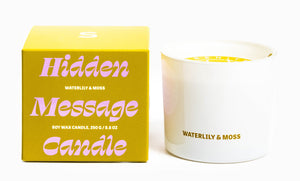 Hidden Message Candle - Waterlily & Moss