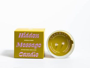 Hidden Message Candle - Waterlily & Moss