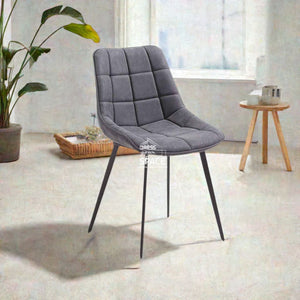 Adah Chair - Black PU - Indoor Dining Chair - La Forma