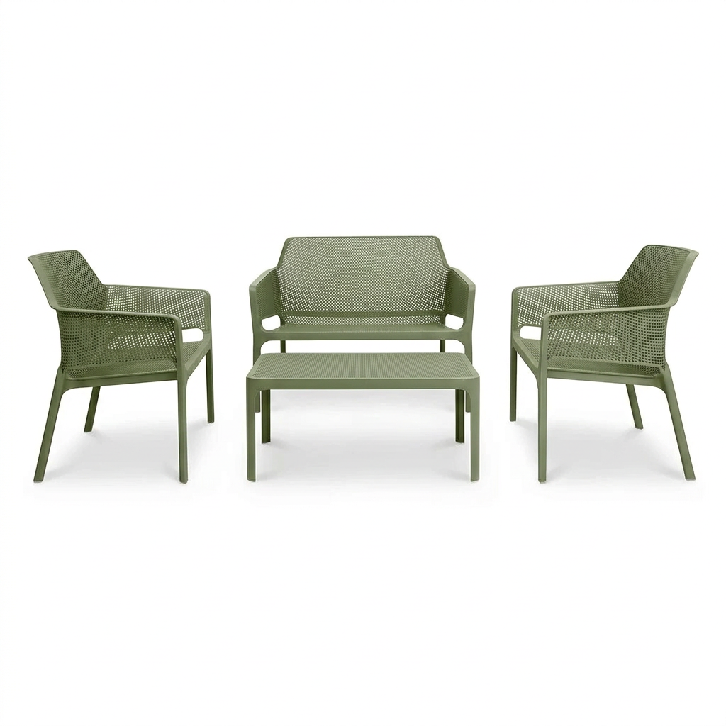 Nardi Net Relax 4 or 7 Piece Lounge Set - Agave (Green) - PRE-ORDER FOR NOVEMBER DELIVERY