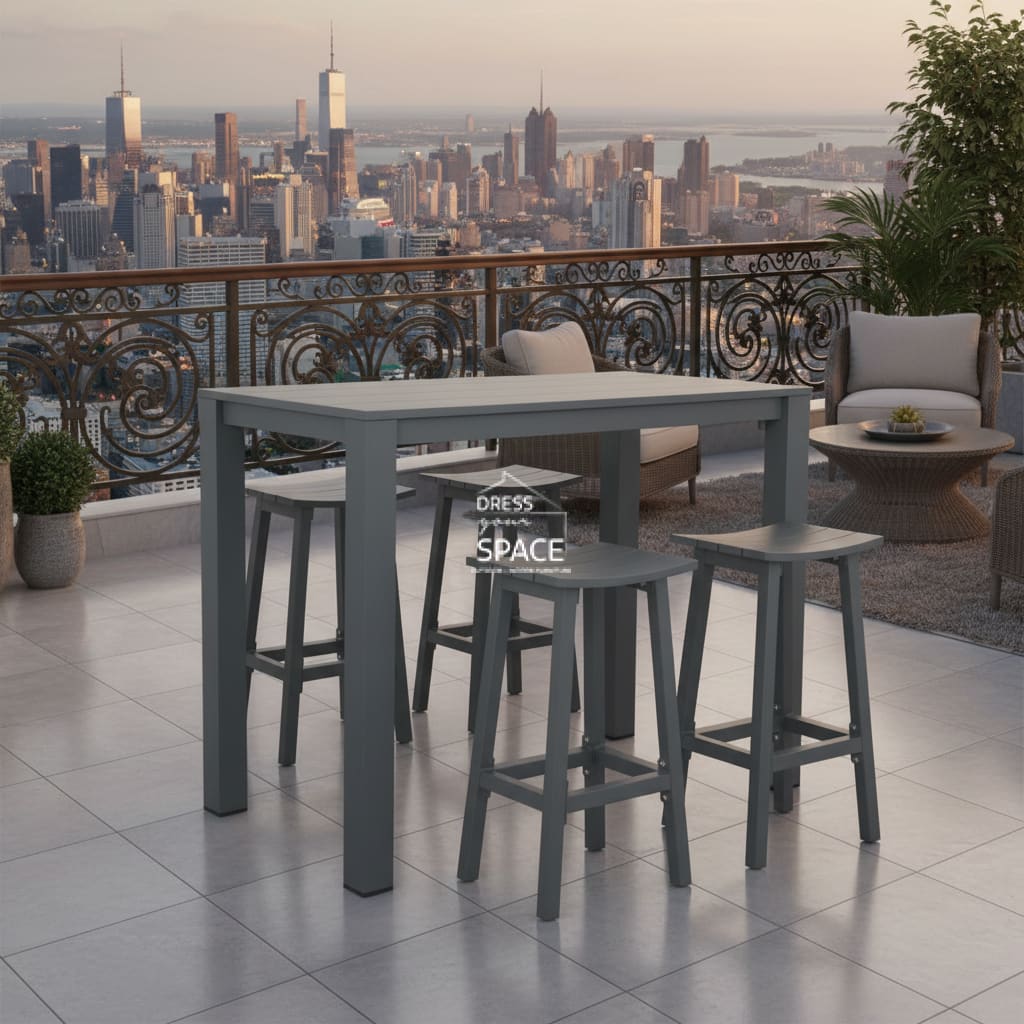 Alani Bar / Brussels 5 Piece Bar Set - Outdoor Bar Set - DYS Outdoor