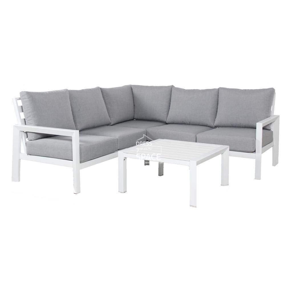Alani Corner Modular Lounge - White - Outdoor Lounge - DYS Outdoor