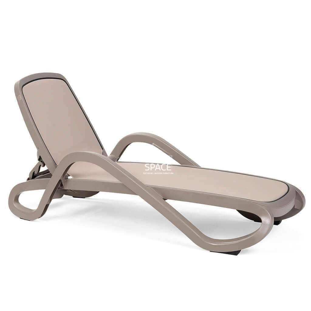 Alfa Pool Lounger - Taupe - Outdoor Sunlounger - Nardi