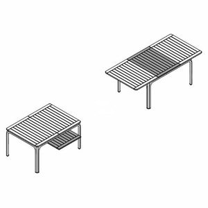 Alloro Extension Table - White - Outdoor Extension Table - Nardi