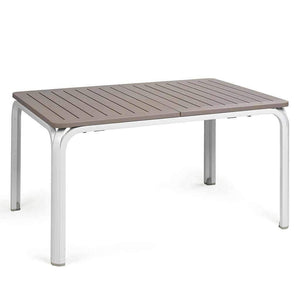 Alloro Extension Table - White/Taupe - Outdoor Extension Table - Nardi