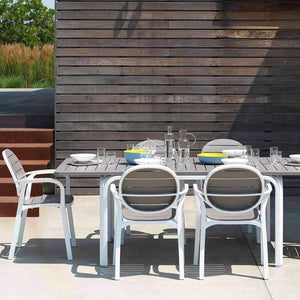 Alloro Extension Table - White/Taupe - Outdoor Extension Table - Nardi