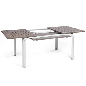 Alloro Extension Table - White/Taupe - Outdoor Extension Table - Nardi