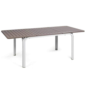Alloro Extension Table - White/Taupe - Outdoor Extension Table - Nardi