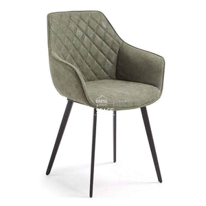 Aminy Chair - Green PU - Indoor Dining Chair - La Forma