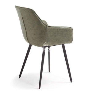 Aminy Chair - Green PU - Indoor Dining Chair - La Forma