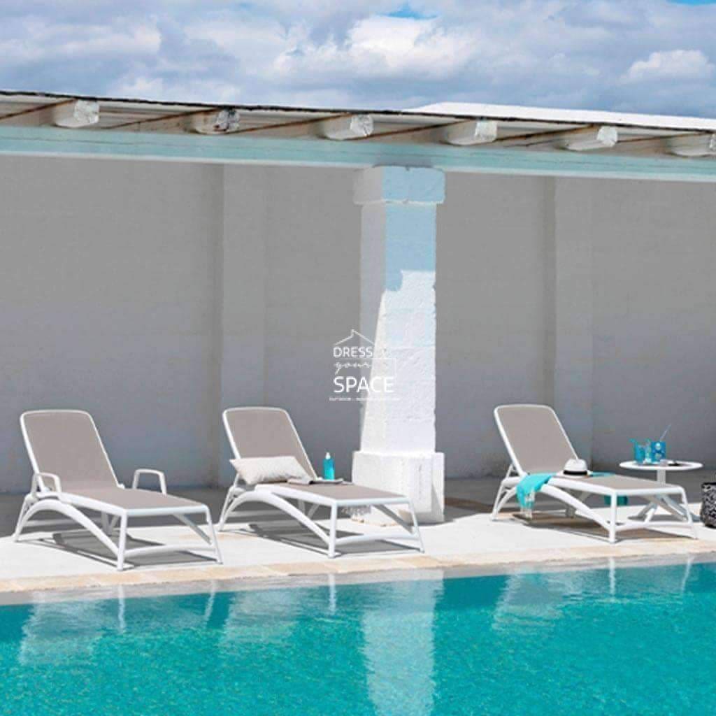 Atlantico Pool Lounger - Anthracite - Outdoor Sunlounger - Nardi