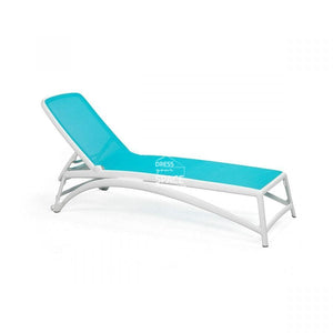 Atlantico Pool Lounger - White Celeste - PRE-ORDER FOR JANUARY DELIVERY - Outdoor Sunlounger - Nardi