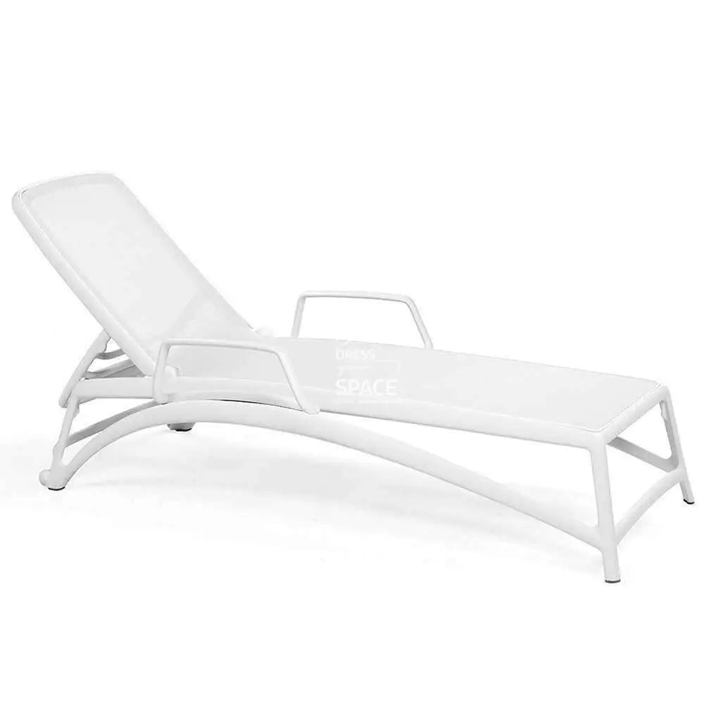 Atlantico Pool Lounger - White - Outdoor Sunlounger - Nardi