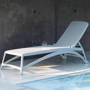 Atlantico Pool Lounger - White - Outdoor Sunlounger - Nardi