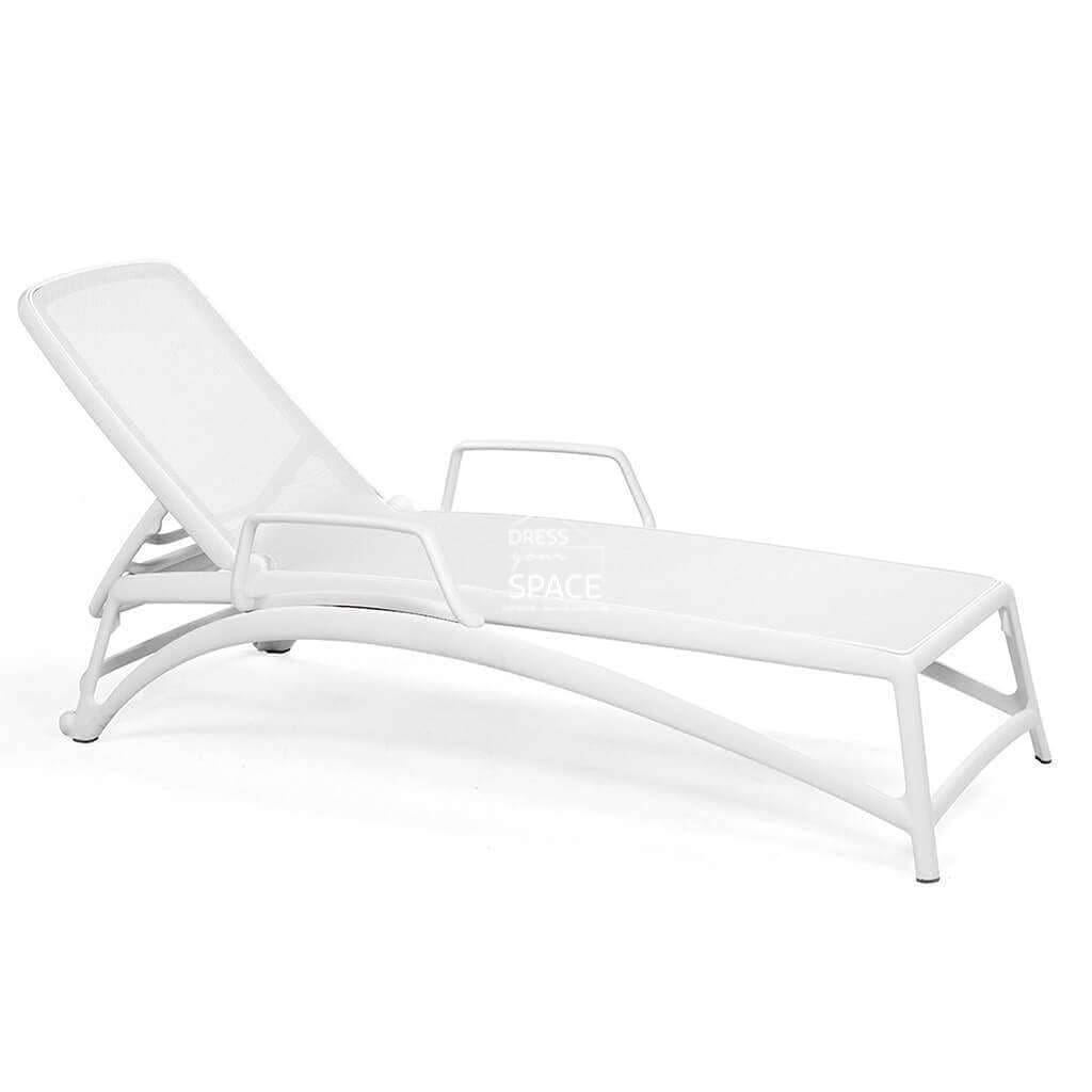 Atlantico Pool Lounger - White - Outdoor Sunlounger - Nardi