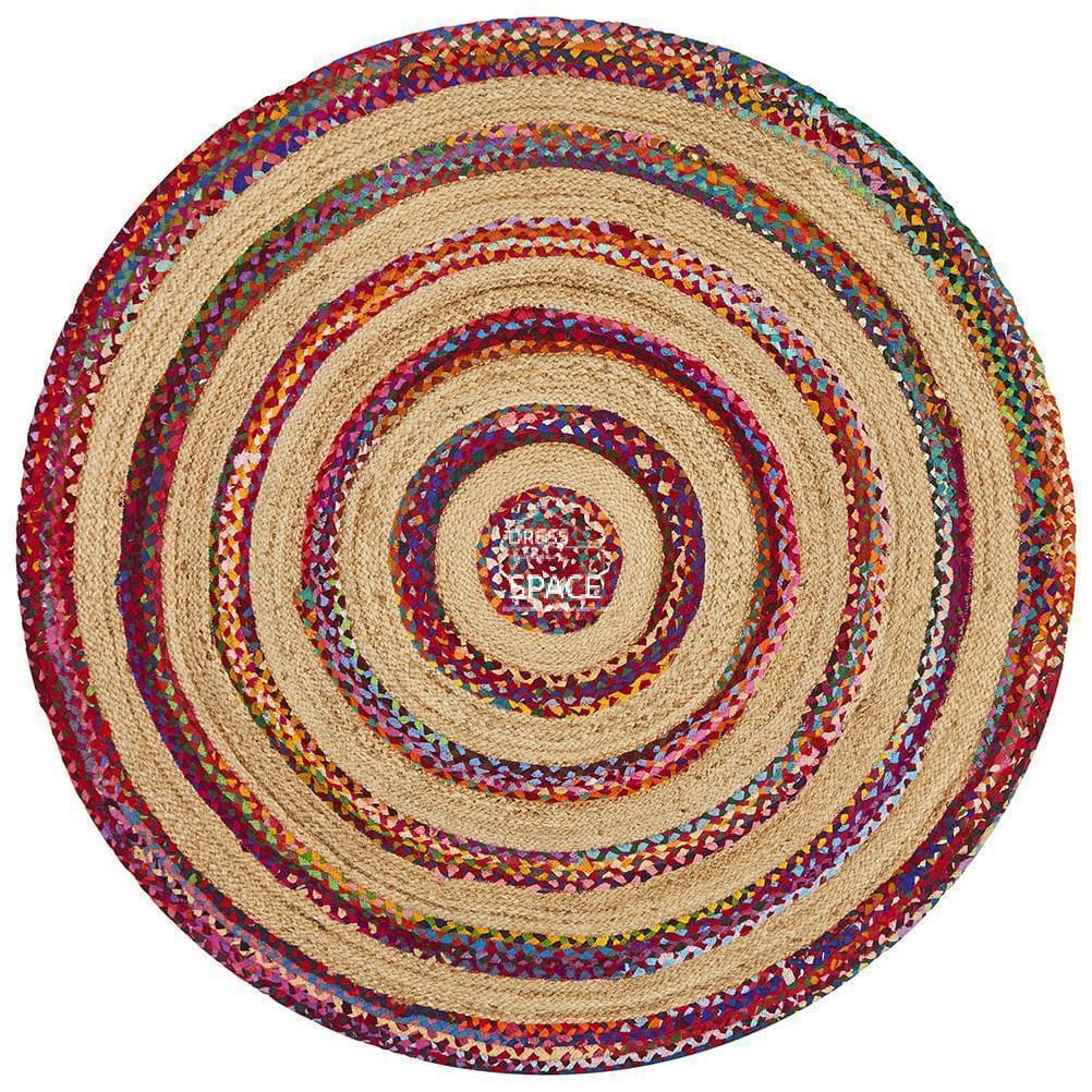 Atrium April Target Cotton and Jute Rug - Indoor Round Rug - Rug Culture