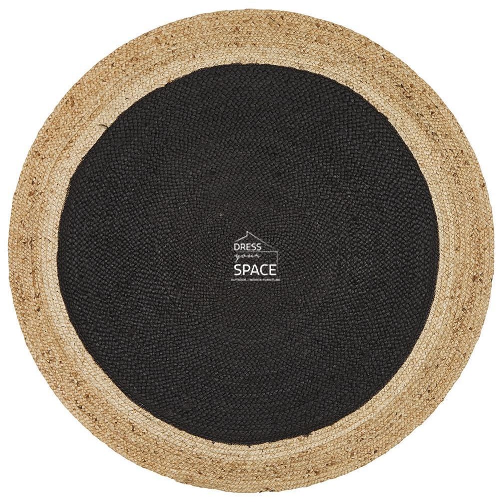 Atrium Polo Round Black - Indoor Round Rug - Rug Culture
