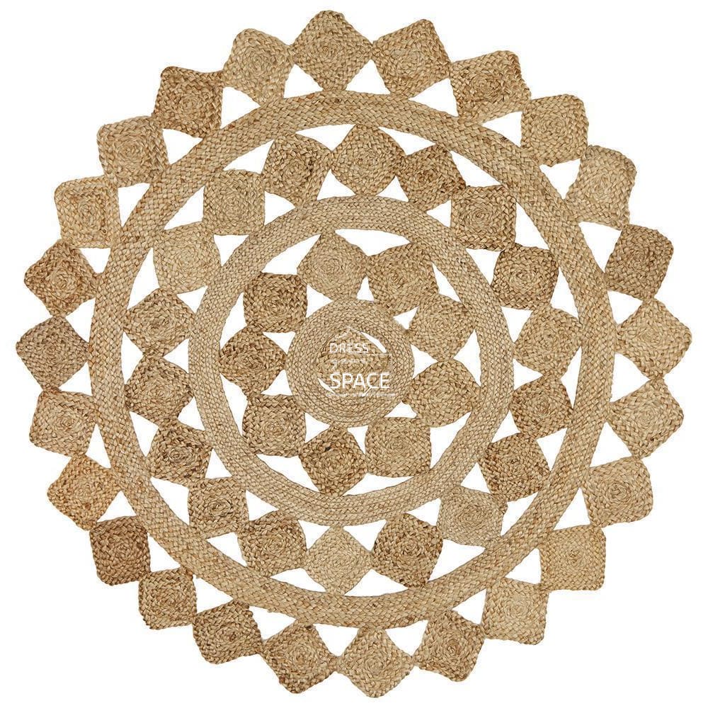 Atrium Tessellate Natural Rug - Indoor Round Rug - Rug Culture