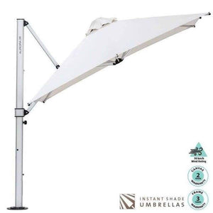 Aurora Umbrella - 2.8m SQ. - Smoked Tweed - Cantilever Side Post Umbrella - Instant Shade