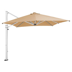 Aurora Umbrella - Premium Fabric - Tan - Cantilever Side Post Umbrella - Instant Shade