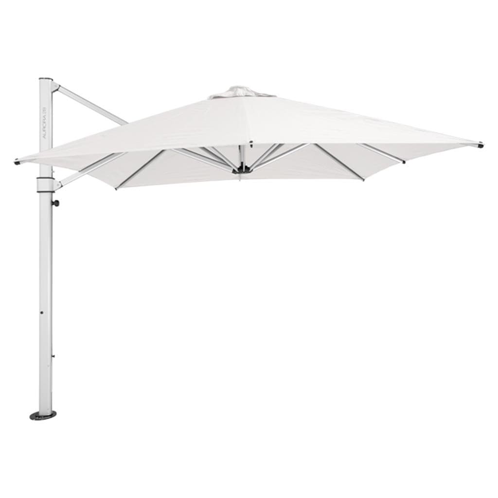 Aurora Umbrella - Premium Fabric - White - Cantilever Side Post Umbrella - Instant Shade