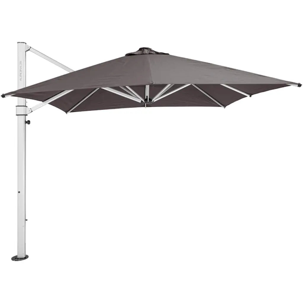 Aurora Umbrella - 2.8m SQ. - Smoked Tweed - Cantilever Side Post Umbrella - Instant Shade