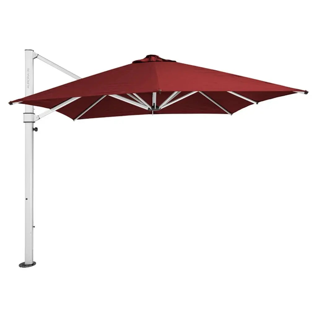Aurora Umbrella - Premium Fabric - Burgundy - Cantilever Side Post Umbrella - Instant Shade