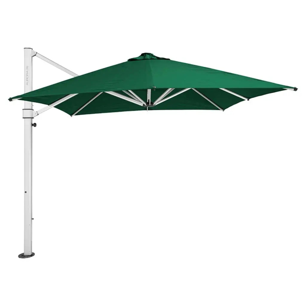 Aurora Umbrella - Premium Fabric - Forest Green - Cantilever Side Post Umbrella - Instant Shade