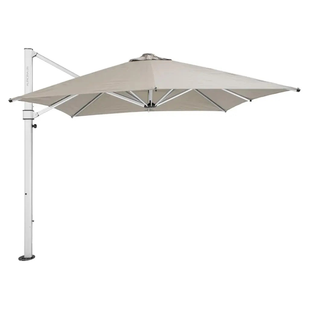 Aurora Umbrella - Premium Fabric - Linen - Cantilever Side Post Umbrella - Instant Shade