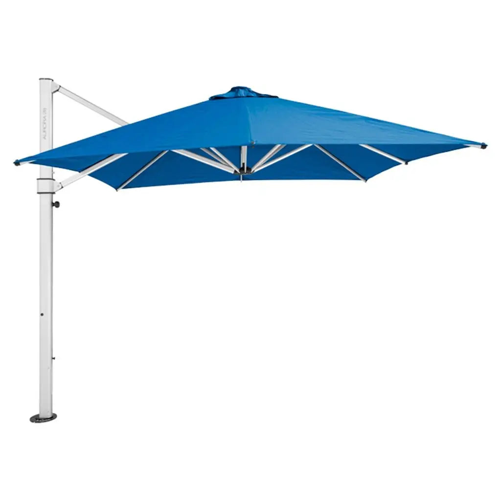 Aurora Umbrella - Premium Fabric - Pacific Blue - Cantilever Side Post Umbrella - Instant Shade