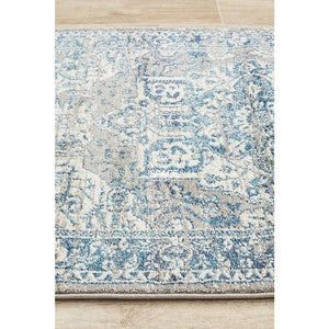 Babylon 207 Blue Runner Rug - Indoor Hallway Runner - Rug Culture