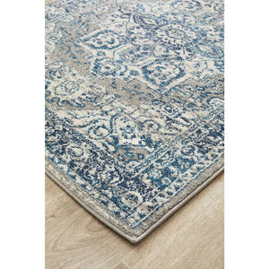 Babylon 207 Blue Runner Rug - Indoor Hallway Runner - Rug Culture