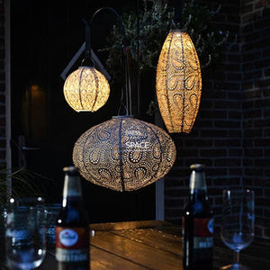 Bazaar Round 30 - Gold - Solar Lantern - Outdoor Lighting - Lumiz