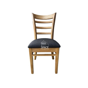 Beatrice Dining Chair - Natural Frame / Espresso Fabric Seat - Indoor Dining Chair - DYS Indoor