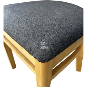 Beatrice Dining Chair - Natural Frame / Espresso Fabric Seat - Indoor Dining Chair - DYS Indoor