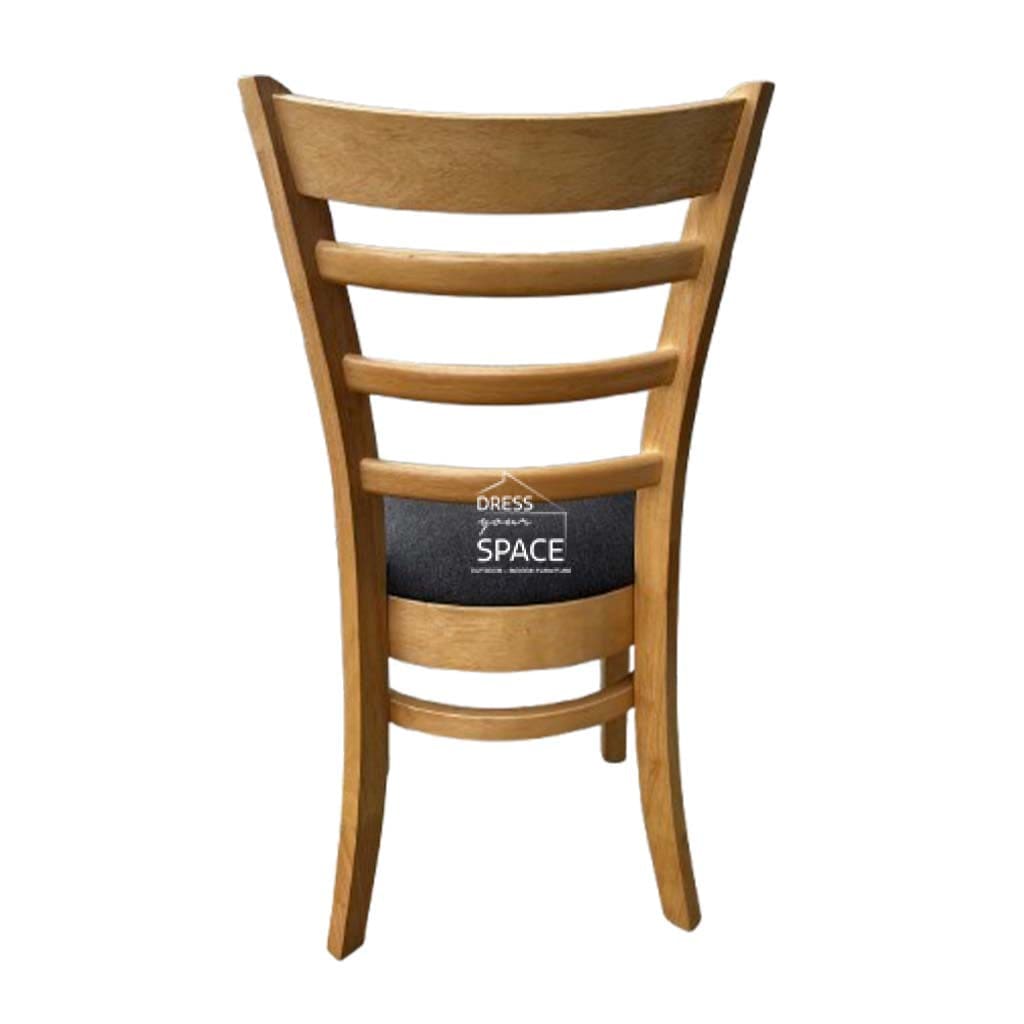 Beatrice Dining Chair - Natural Frame / Espresso Fabric Seat - Indoor Dining Chair - DYS Indoor