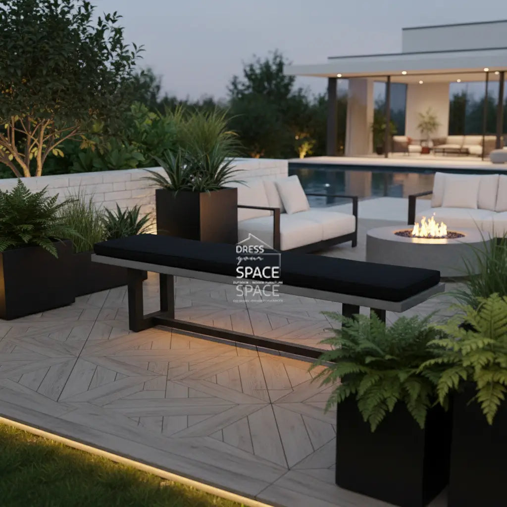 Bench Cushion - Blended Black - Bench Cushion - DYS Outdoor