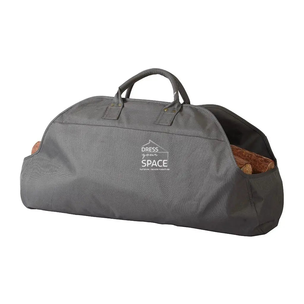 Billy Thompson Grey Log Bag - Wood Log Holder - DYS Fireplace Accessories