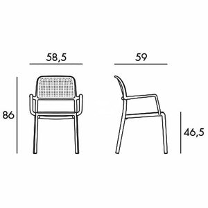 Bora Chair - Taupe - Outdoor Chair - Nardi